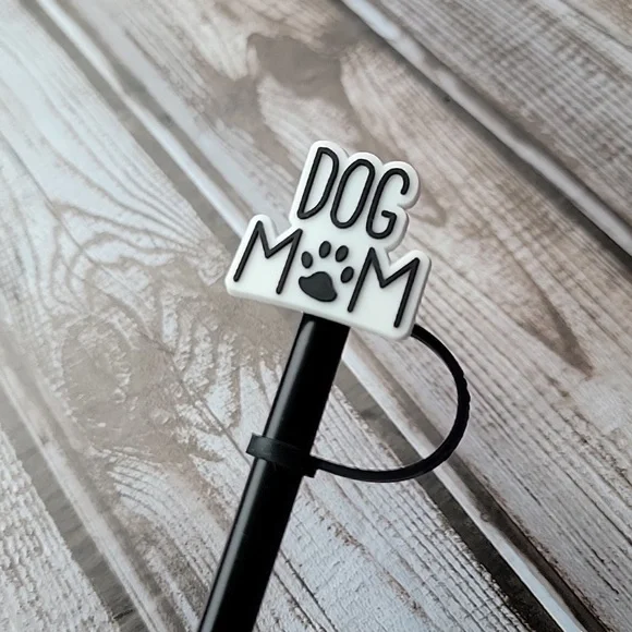 Dog Mom Straw Topper - Picture 3 of 5